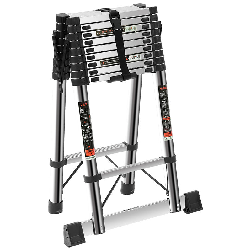 A-Framed Stainless Steel Telescopic Ladder