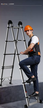 Multi-Purpose Stainless Steel Telescopic Ladder