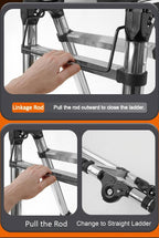 Multi-Purpose Stainless Steel Telescopic Ladder