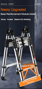 Multi-Purpose Stainless Steel Telescopic Ladder